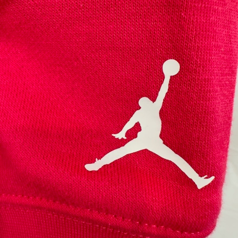 Jordan Jumpman by Nike Boxy Hoodie Pullover Cropped Cut Black Red Girls Size L