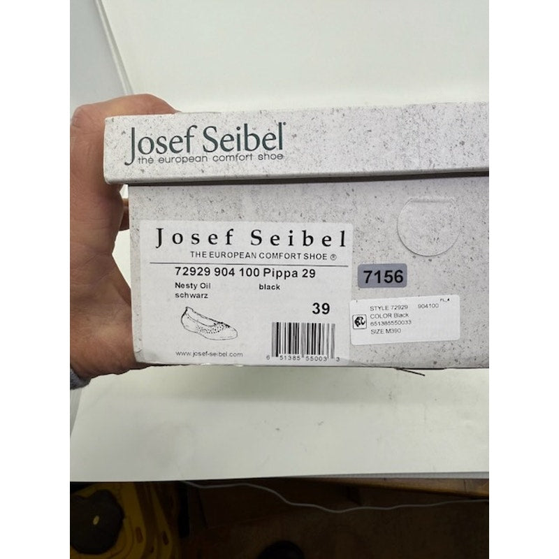 Josef Seibel Pippa 29 Ballet Flat 72929 Black Nesty Oil Womens Size EU 39