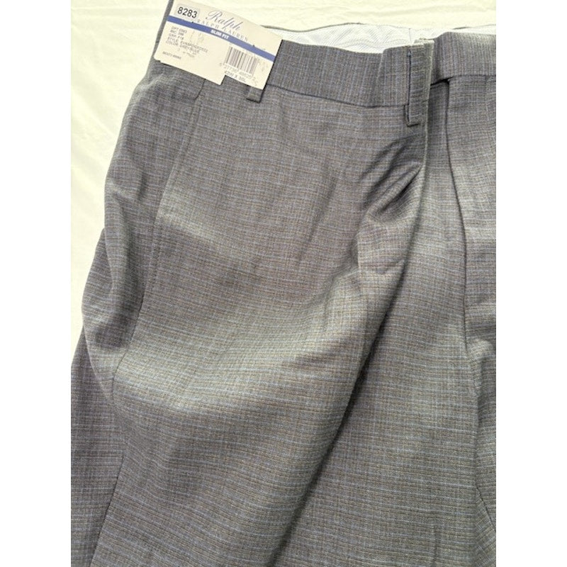 Ralph by Ralph Lauren Dress Pants Slim Fit Mid Rise Grey/Blue Mens Sz 42x30