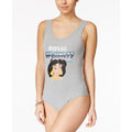 Disney Jasmine Royal Highness Graphic Bodysuit Scoop Neck Gray Women Size S