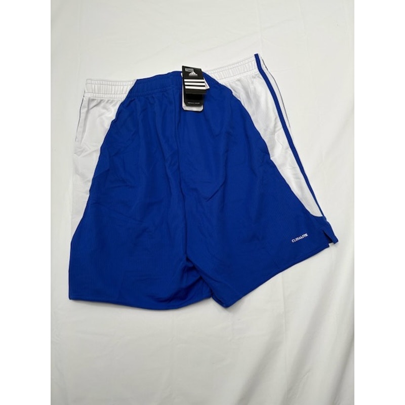 Adidas Football Soccer Shorts Clima365 Elastic Waist Blue/White Mens Sz 2XL
