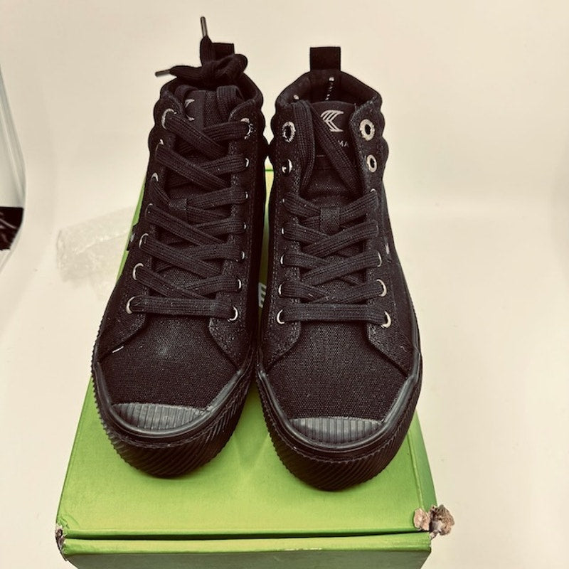 Cariuma OCA High Top Canvas Sneaker Shoes Lace-Up All Black Unisex Size W6 M4.5