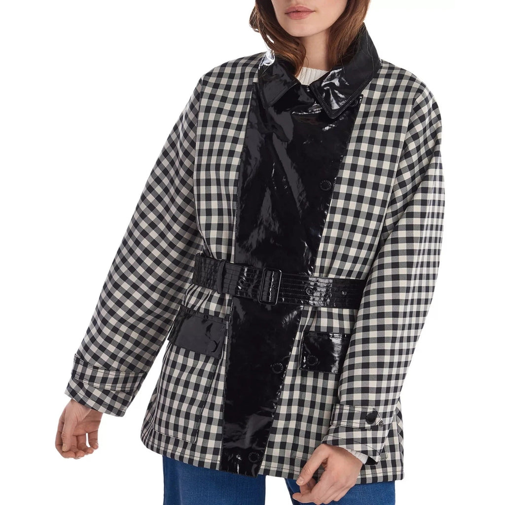 Barbour by ALEXACHUNG Ivy Casual Jacket Northumbria Check Black/White Size 8