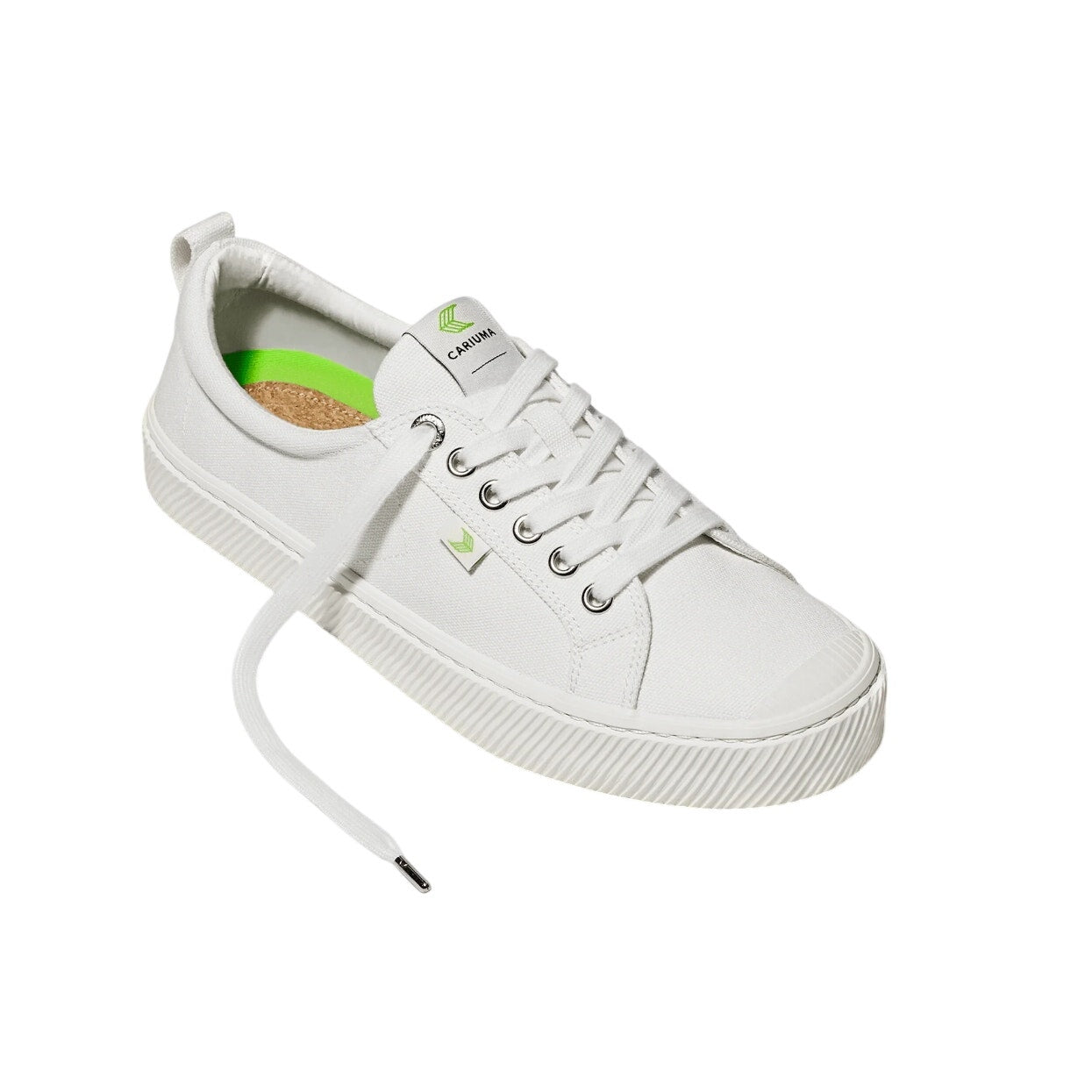 Cariuma Unisex Sneaker Oca Low Top Lace Up Organic Canvas Off White W6 M4.5 NIB