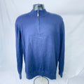 Southern Tide Pacific Quarter Zip Sweater Long Sleeves Navy Blue Mens M
