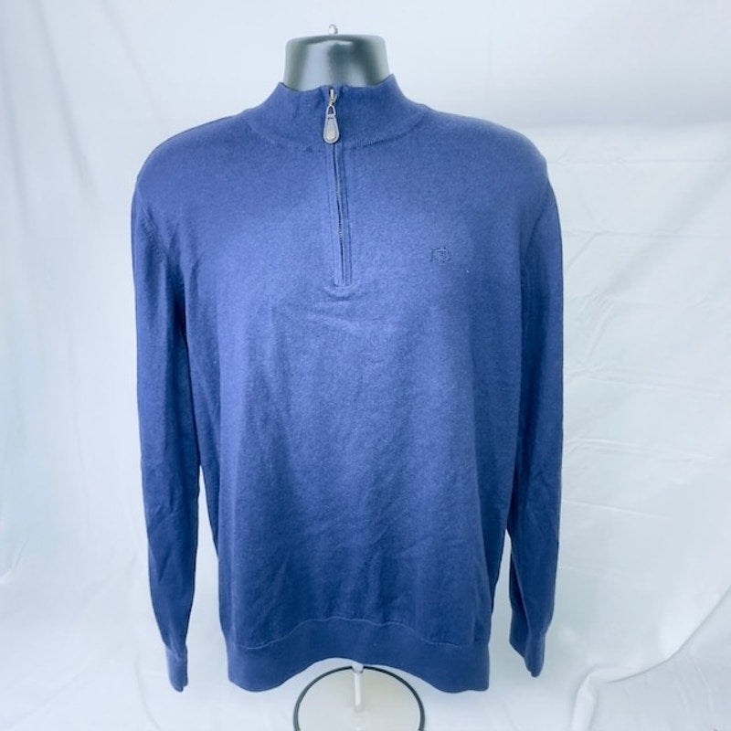 Southern Tide Pacific Quarter Zip Sweater Long Sleeves Navy Blue Mens M