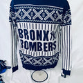 MLB New York Yankees Bronx Bombers Christmas Sweaters Knitted Navy Small