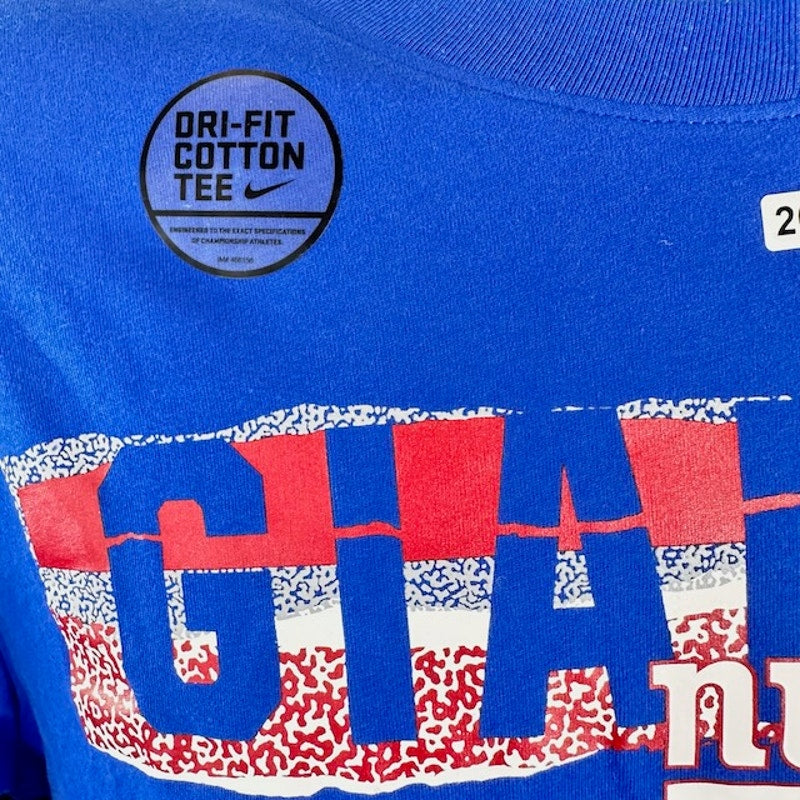 Nike NFL New York Giants T-Shirt Dri Fit Short Sleeve Crew Neck Blue Mens Size M
