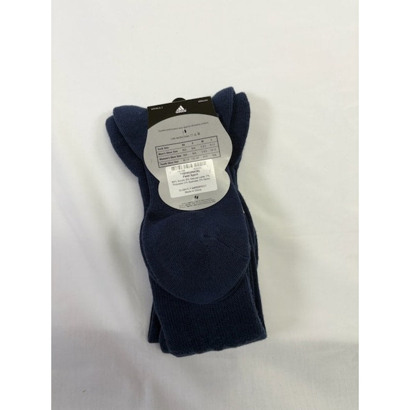 Adidas Soccer Socks 2 Pairs Dark Blue Unisex Size M, Mens 5-8.5/Womens 5-9.5