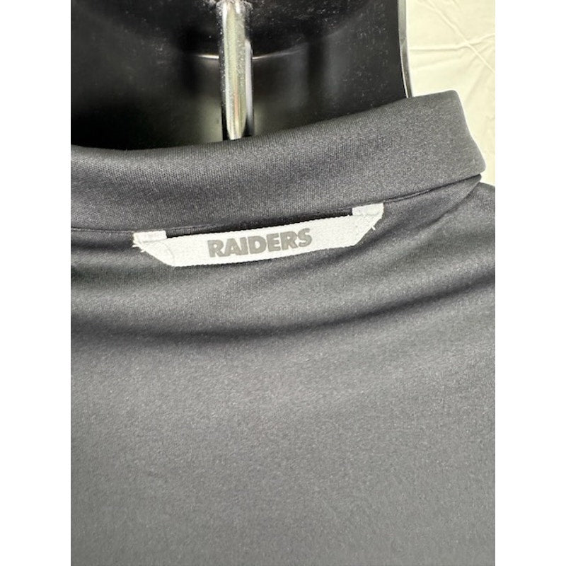 Nike Oakland Raiders Sideline Performance Polo Striped Shirt Gray Mens M