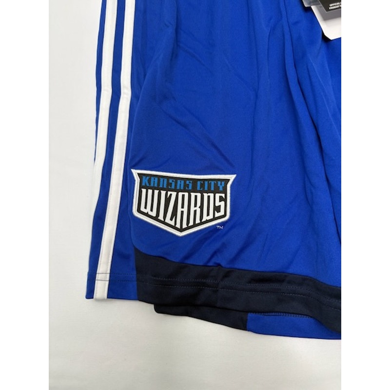 Adidas Major League Soccer Shorts Kansas City Wizards Blue/White Mens Size L