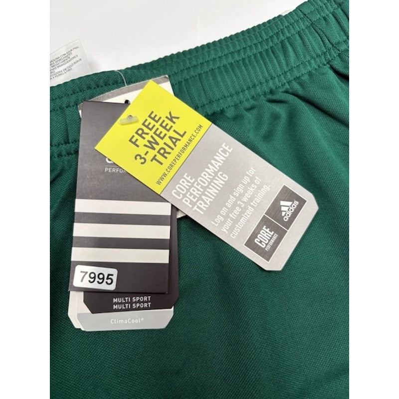 Adidas Multi Sport Shorts Climacool Elastic Waist Green/White Womens XL