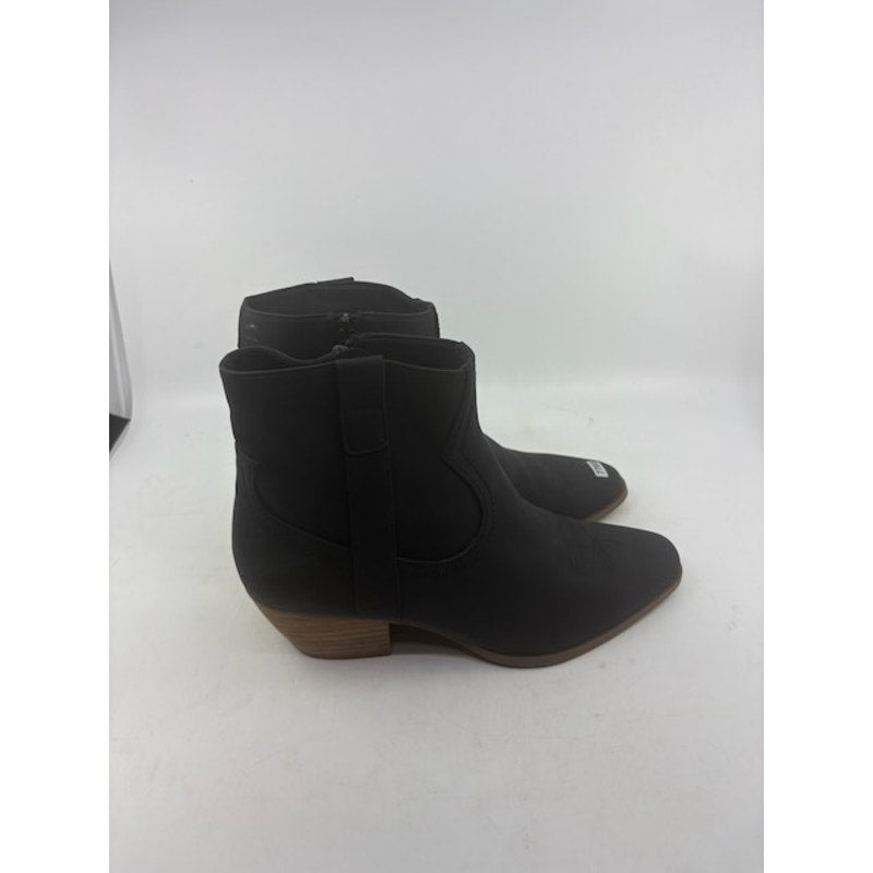 DV by Dolce Vita Pueblo Ankle Boot Almond Toe Side Zip Black Womens Size 9