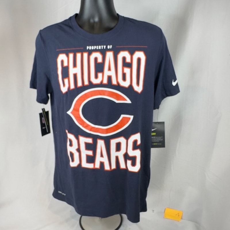 Nike Dri-Fit NFL Chicago Bears Property Of Performance T-Shirt Navy Mens Size M