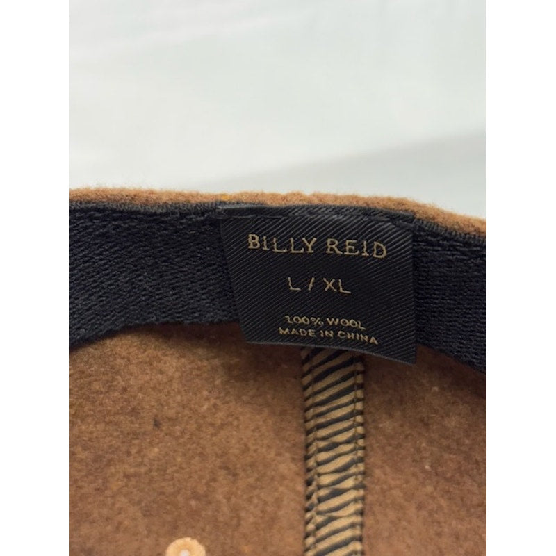 Billy Reid Wool Baseball Hat Leather Strap Cap Gray Brown Adult Size L/XL