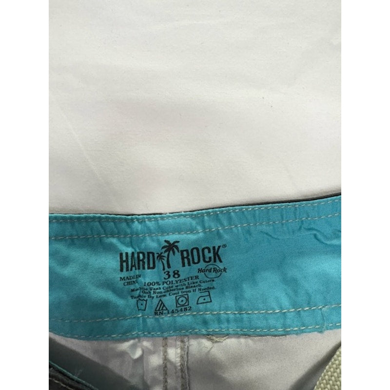 Hard Rock Floral Grit Boardshorts Swim Trunks Gray/Multicolor Mens Size 38