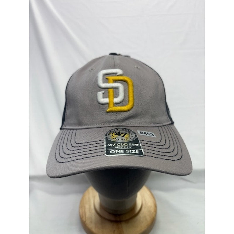 47 Brand San Diego Padres Adjustable Hat Embroidered Logo Gray Black OSFM