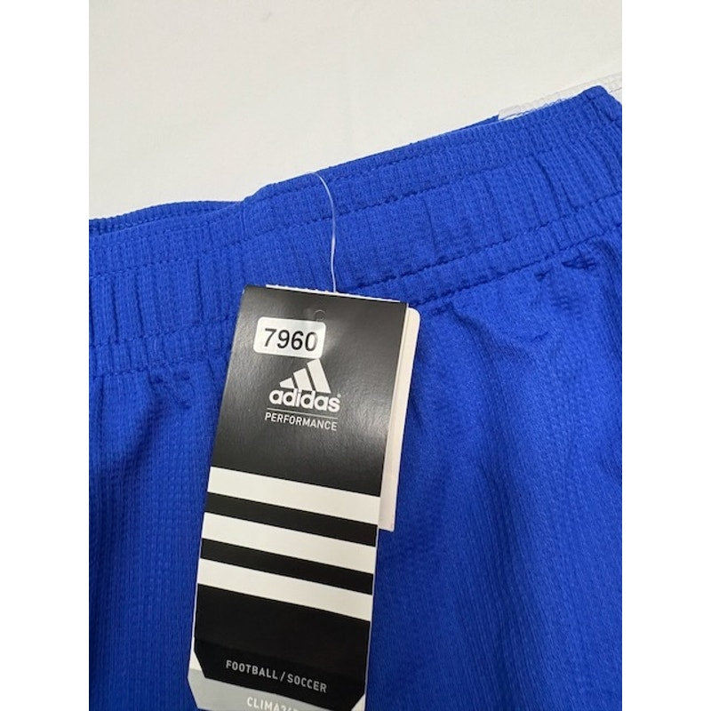 Adidas Football Soccer Shorts Clima365 Elastic Waist Blue/White Mens Sz 2XL