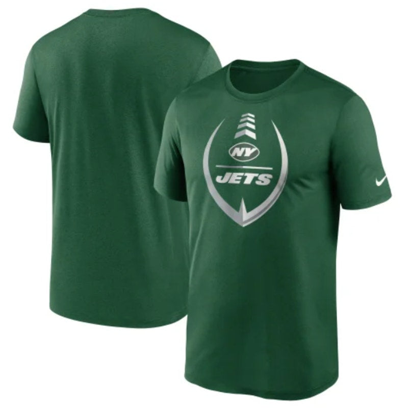 Nike New York Jets Icon Legend T-Shirt Dri Fit Short Sleeves Green Mens Size L