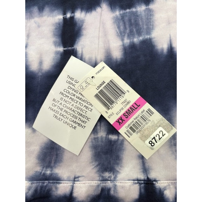 American Rag Cie Cropped Tie-Dyed Sweatshirt Navy/White Womens Size XXS