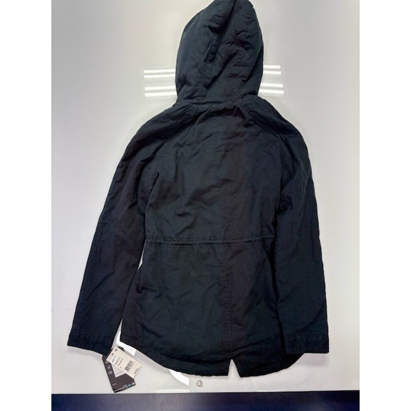 Collection B Lightweight Twill Hooded Anorak Jacket Graphite Womens Size S