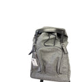 Saint Laurent Paris Leather Trim Wool Backpack Rucksack Drawstring Bag Grey