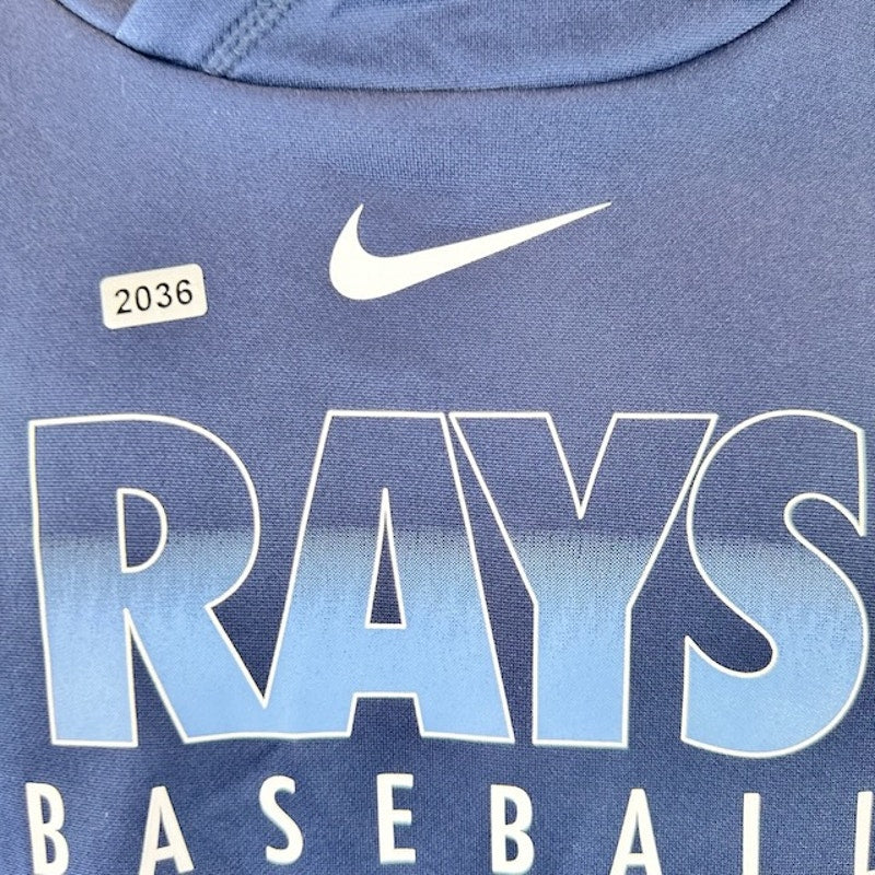 Nike MLB Tampa Bay Rays Authentic Performance Hoodie Pullover Navy Womens Size S
