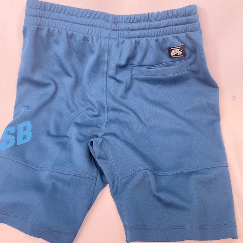 Nike SB Alumni Woven Shorts Drawstring Waist Raw Hem Pull On Blue Mens Size S