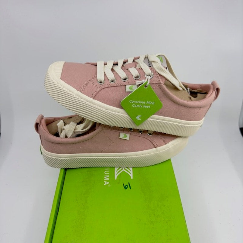 Cariuma Oca Low Top Lace Up Canvas Sneakers Shoes Rose Pink Unisex Size W6.5 M5