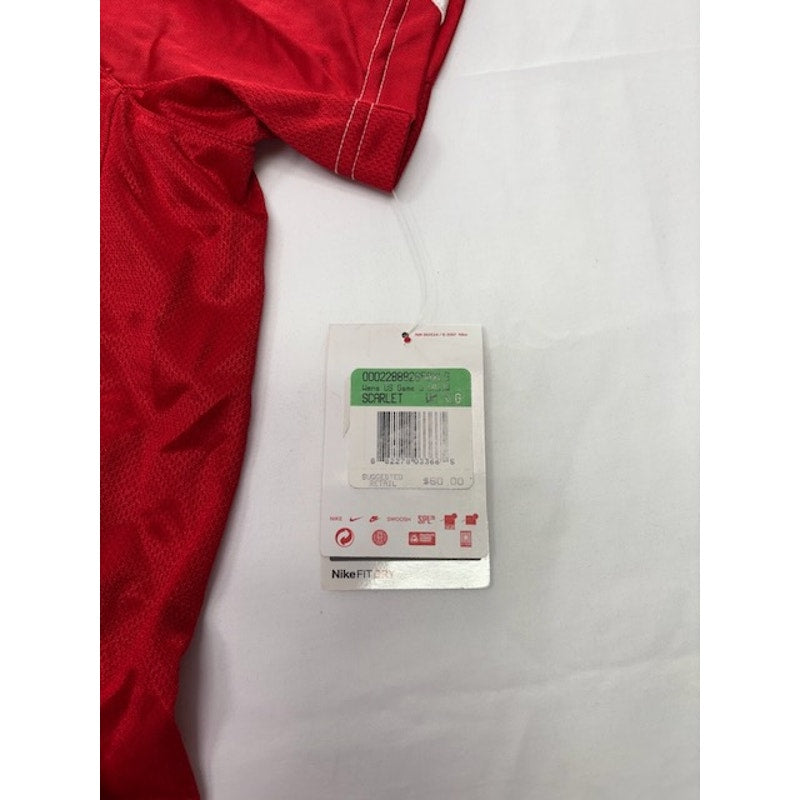 Nike Soccer Jersey Shirt Short Sleeve V-Neck Pullover Red/White Womens Sz XL