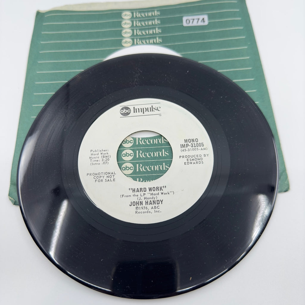 John Handy Hard Work Vinyl Record Album ABC 1976