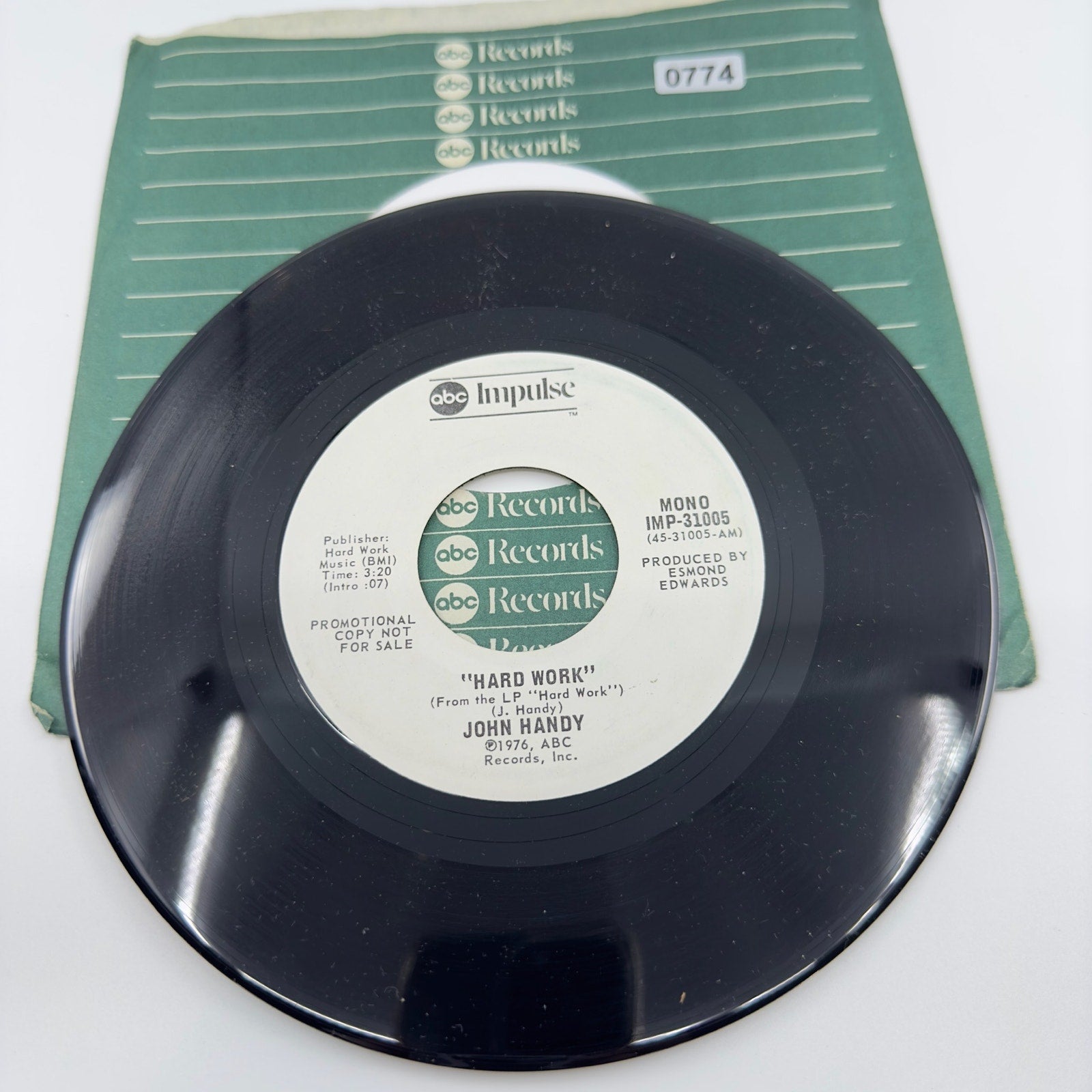 John Handy Hard Work Vinyl Record Album ABC 1976