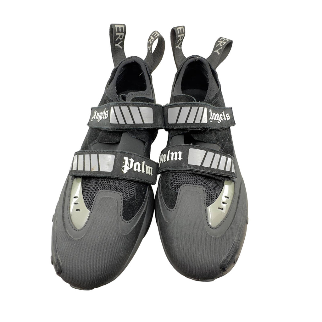 Palm Angels Mens Recovery Touch Strap Low Sneaker Shoes Black White Size EU 44
