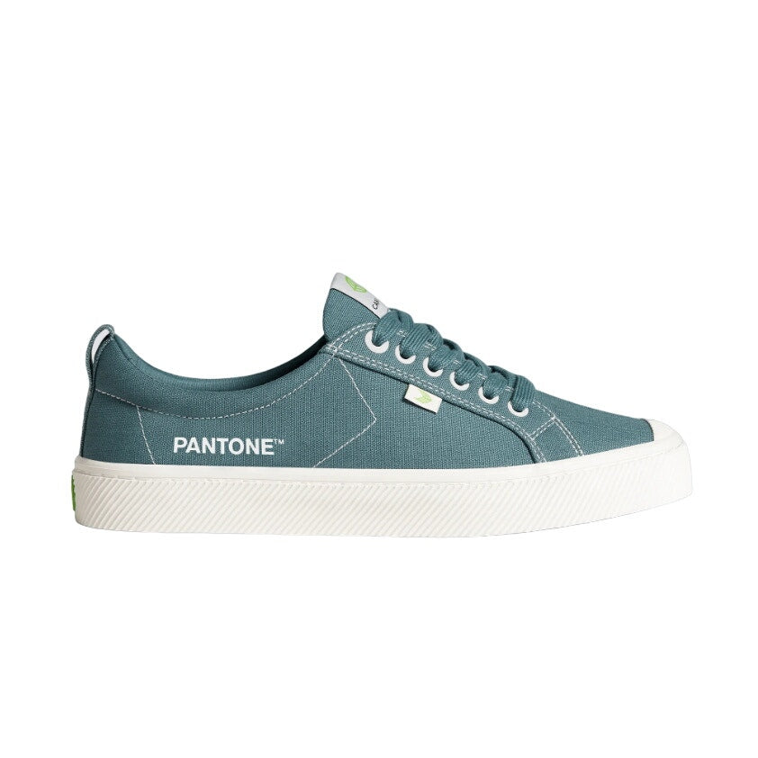 Cariuma Unisex Low Pantone Tapestry Blue Canvas Contrast Thread Sneaker 5/6.5
