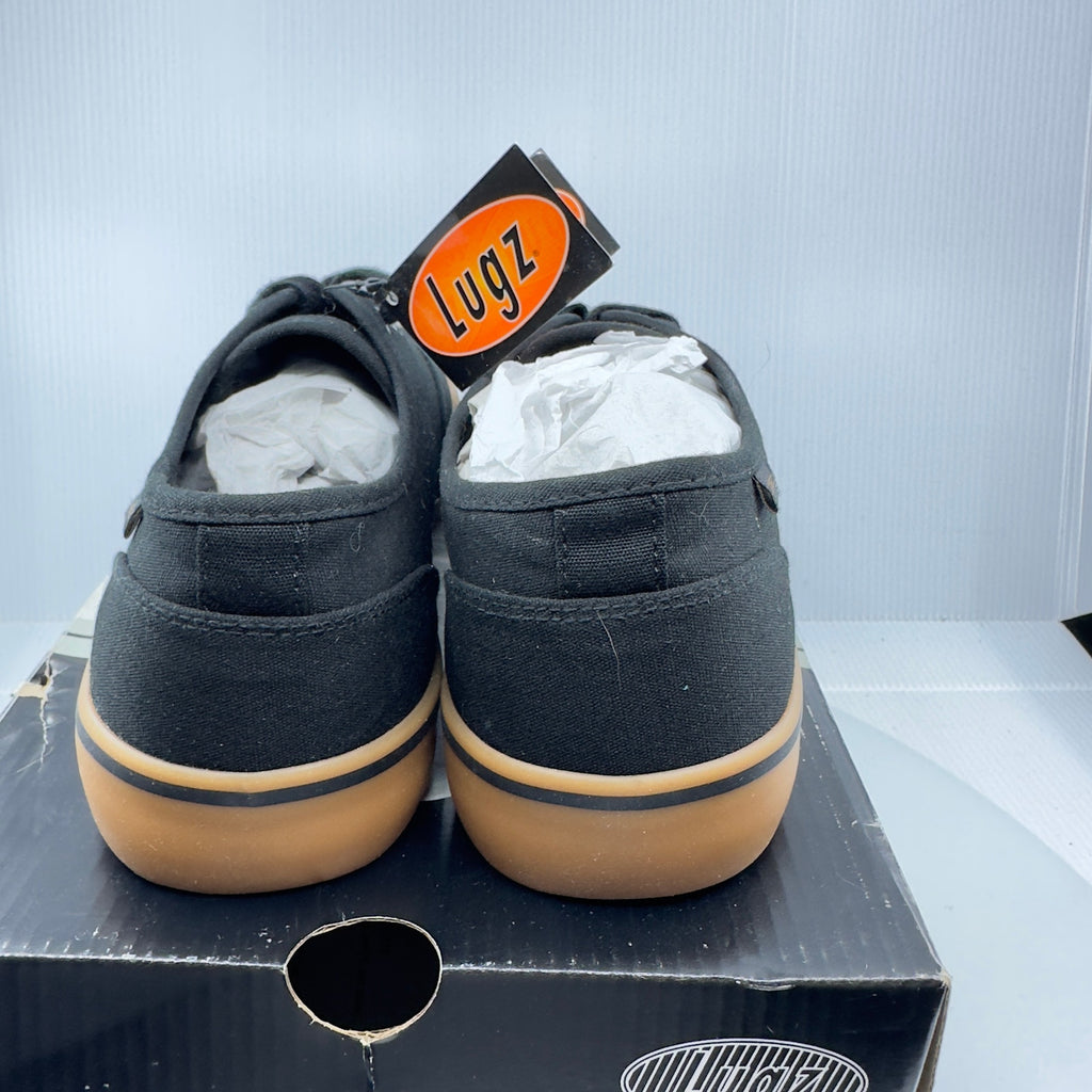 Lugs Canvas Lear Skate Shoes Low Top Slip On Fashion Sneakers Black Size 10.5