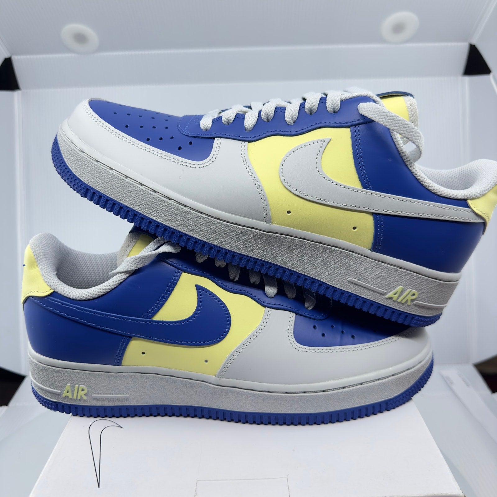 Nike by Kirk Shoes Dunk Low Custom Sneakers D07416-991 Blue/Yellow Size 9.5