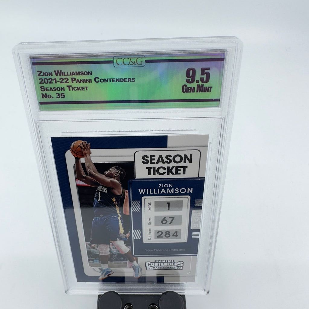 2021-22 Panini Contenders Season Ticket #35 Zion New Orleans Pelicans 9.5 Graded