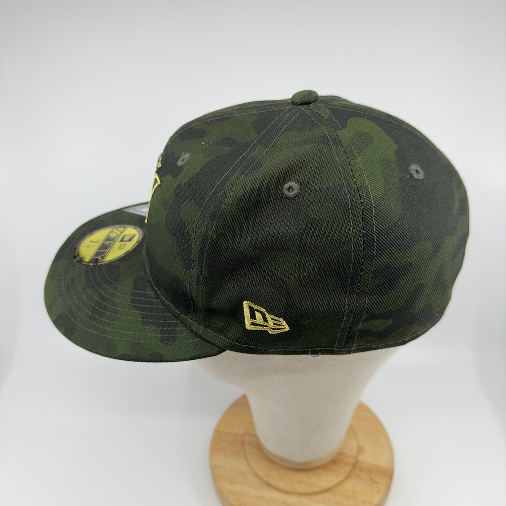 New Era Mens Miami Marlins AFD Flex Fitted Hat On Field 59FIFTY Green Size 7 1/4