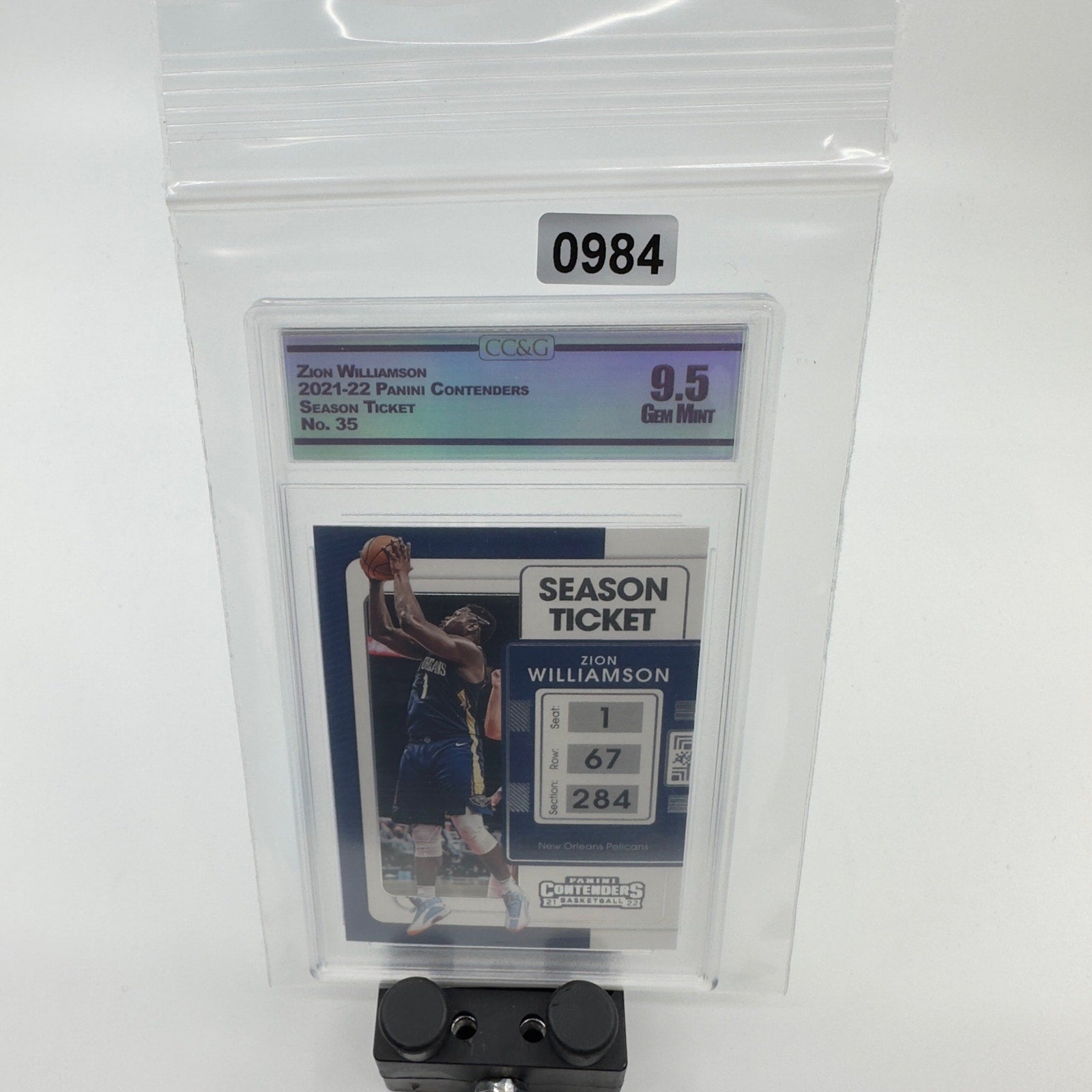 2021-22 Panini Contenders Season Ticket #35 Zion New Orleans Pelicans 9.5 Graded