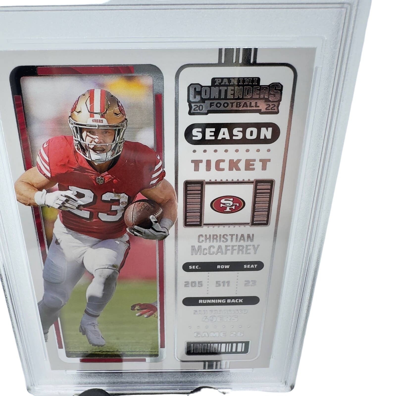 2022 Panini Contenders Season Ticket #15 Christian McCaffrey SF 49ers - Graded