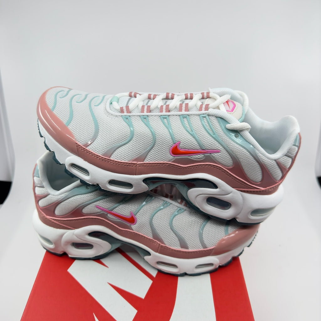 Nike Air Max Plus GS Youth Sneakers White Siren Red Red Stardust Size 4.5Y