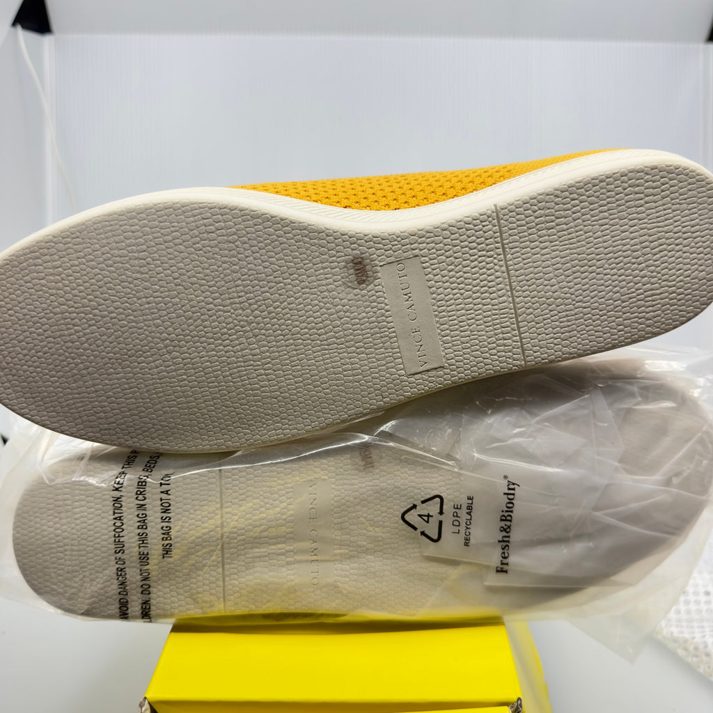 Vince Camuto Womens Shoes Cabreli Satsuma Washable Knit Slip On Yellow 9.5