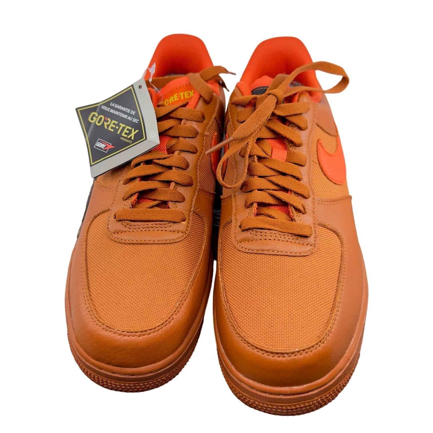 Nike Air Force 1 Goretex Sneaker Shoes Desert Team Orange Size 9.5