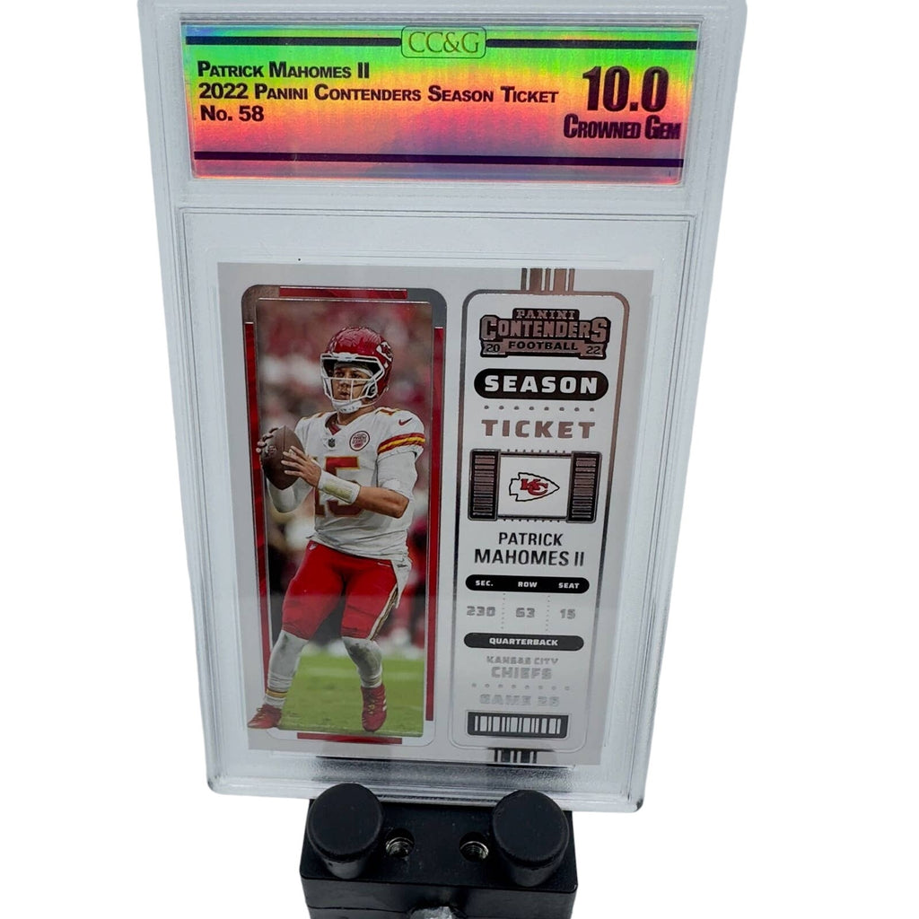 2022 Panini Contenders Season Ticket #58 - Patrick Mahomes II - Graded MINT 10