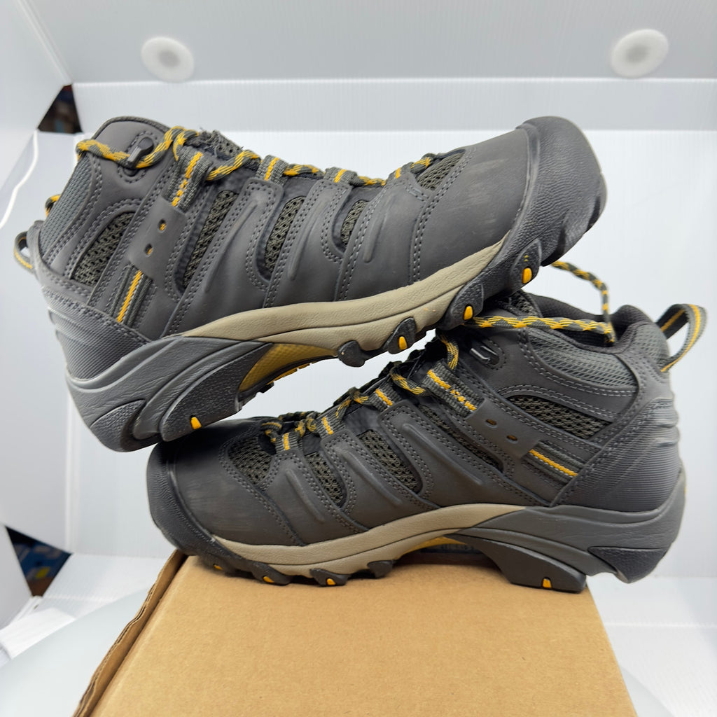Keen Mens Lansing Mid WP Slip Resistant Steel Toe Work Boots Black 9M 1018079