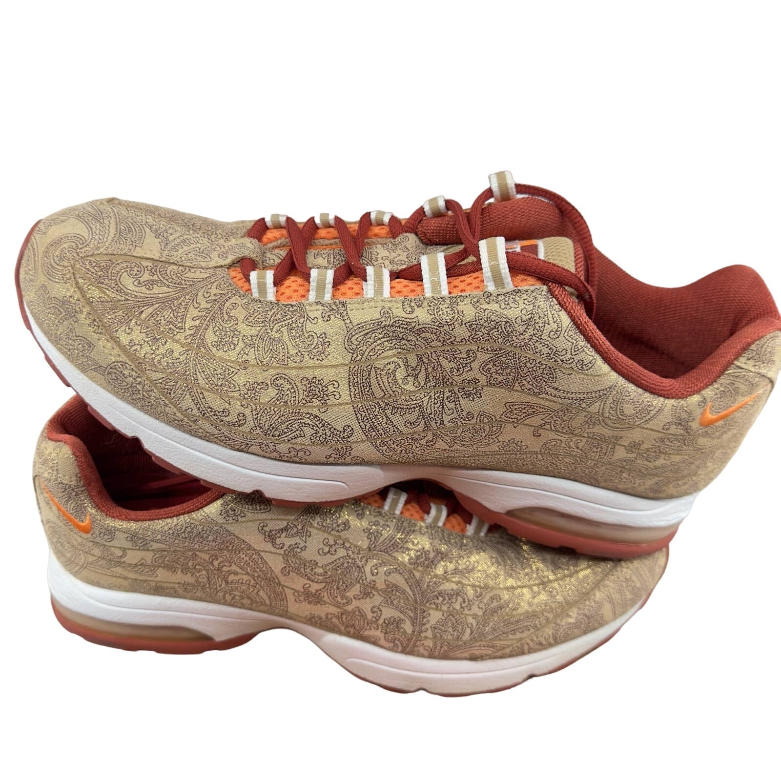 Nike Womens Air Max 95 Zen Dancing Machine Sneaker Shoes Brown Paisley Size 11.5