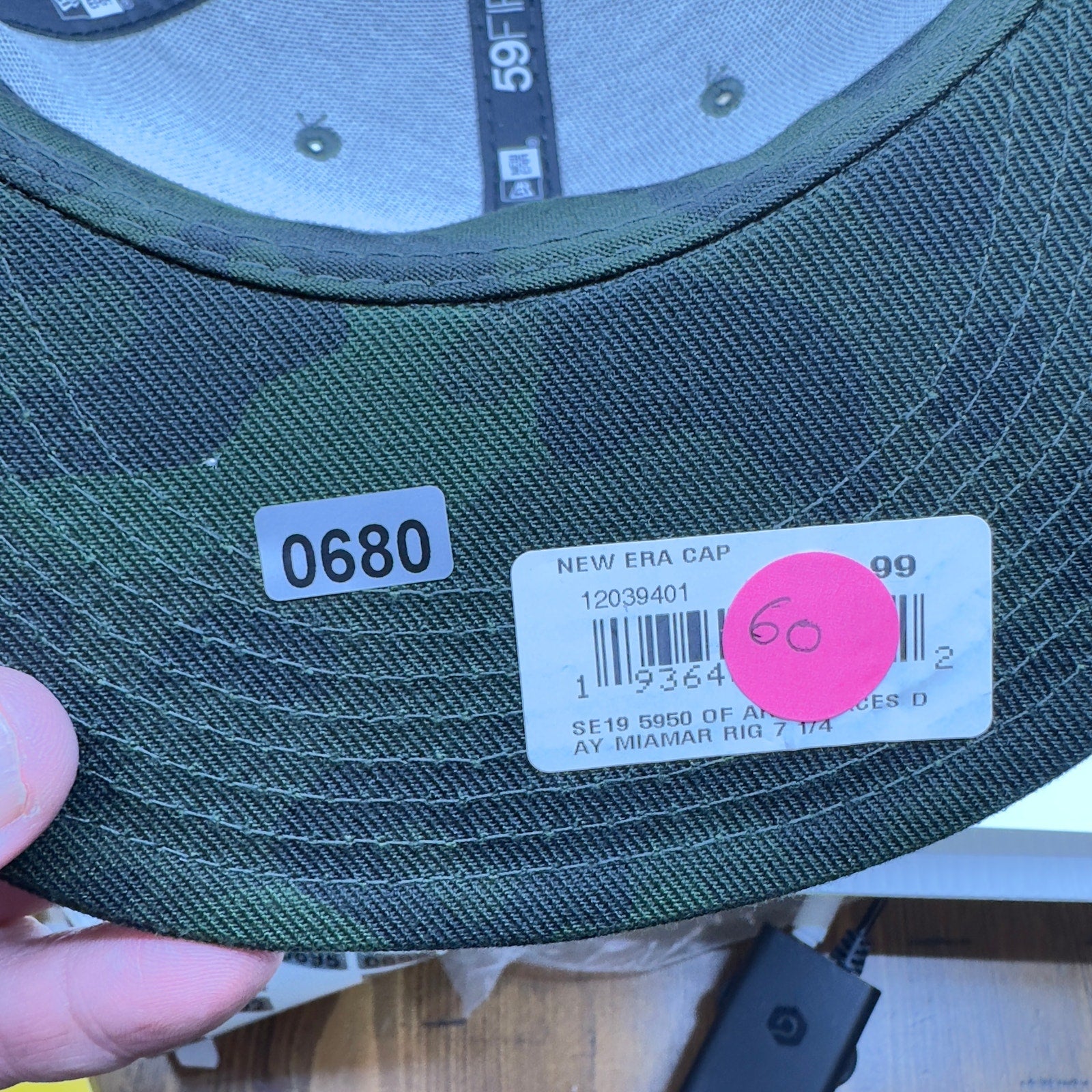 New Era Mens Miami Marlins AFD Flex Fitted Hat On Field 59FIFTY Green Size 7 1/4