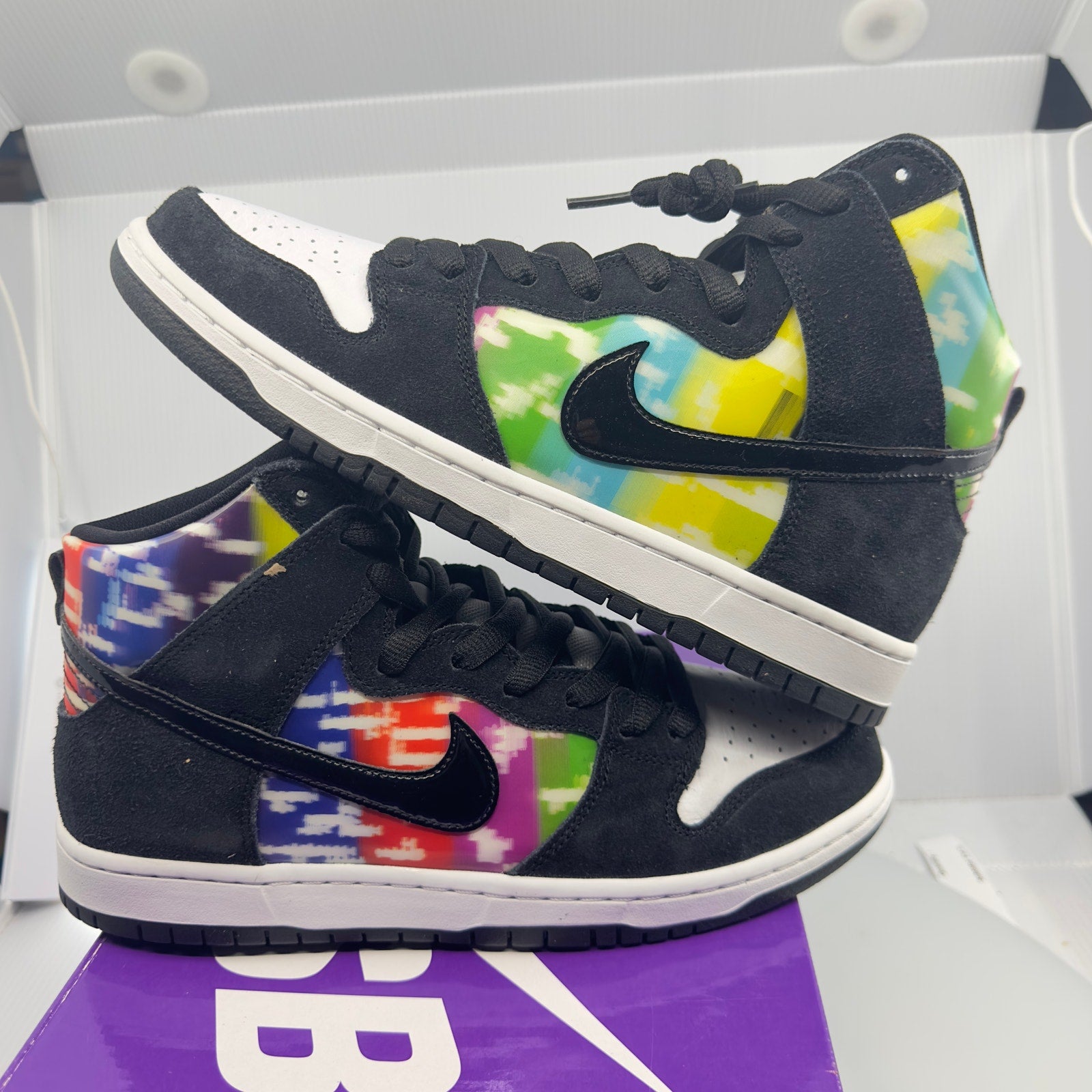 Nike Mens SB Dunk High Pro 'No Signal' Fashion Sneakers  Size 9.5  CZ2253-100