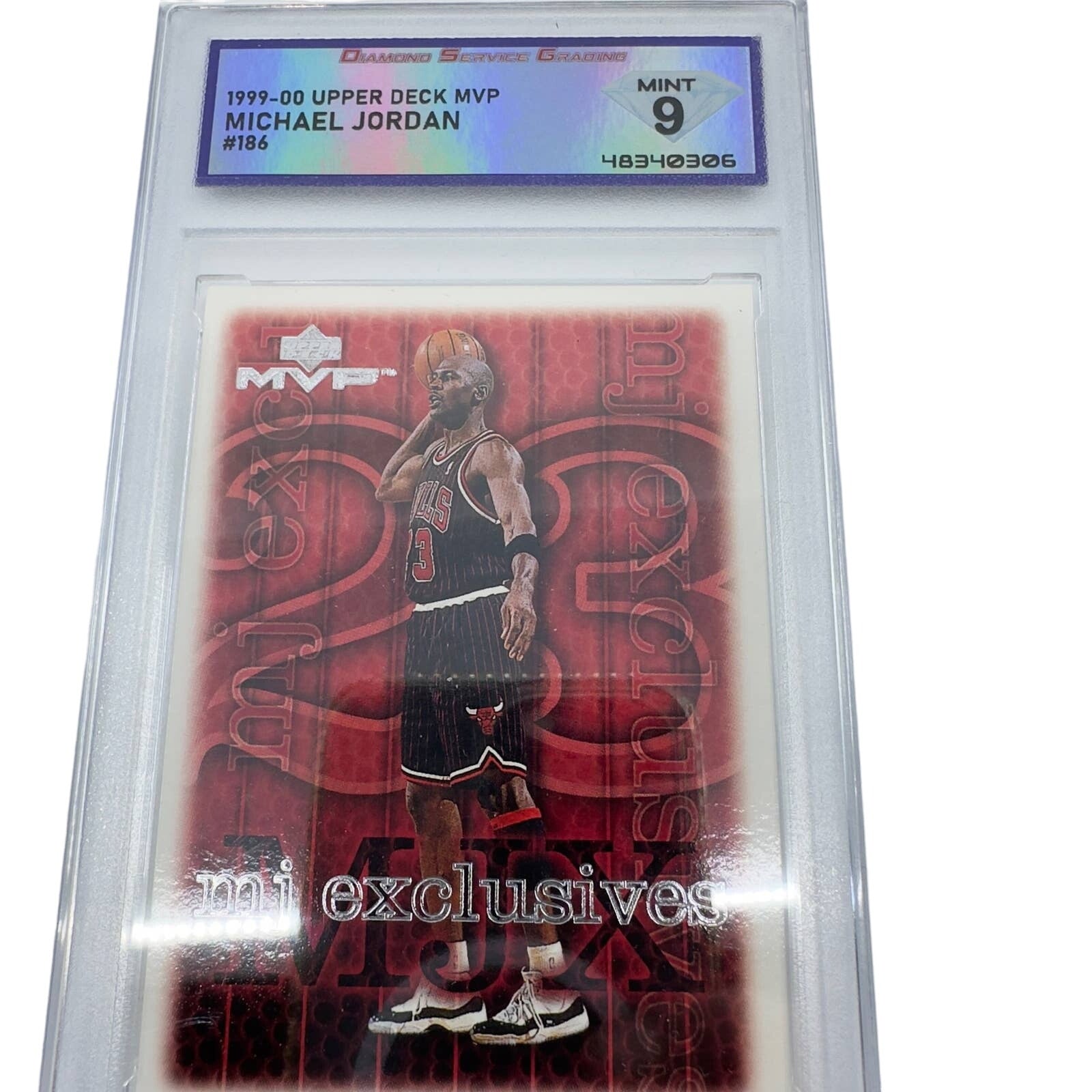 1999-00 Upper Deck MVP #186 - MJ Exclusives Michael Jordan Chicago Bulls- Graded