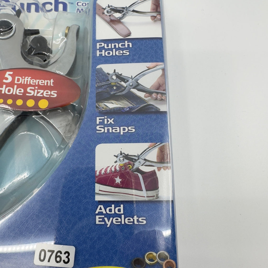 ROTO PUNCH Complete Home Mending Solution 5 Different Hole Sizes 75 Eyelets